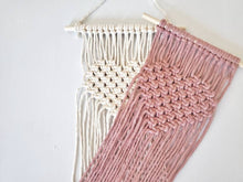 Load image into Gallery viewer, Beginner macrame heart wall hanging kit. Craft kits for adults and kids. Valentines day craft kit. Bohemian home and wall decor diy kit