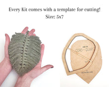 Load image into Gallery viewer, Macrame leaf/feather DIY craft kit. Craft kit for adults. DIY home decor. craft kits for kids and teens. Do it yourself macrame.