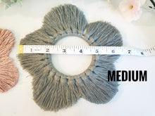 Load image into Gallery viewer, Macrame crystal sphere stand. Crystals not included. Crystal display. Springtime table decor.