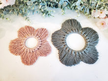 Load image into Gallery viewer, Macrame crystal sphere stand. Crystals not included. Crystal display. Springtime table decor.