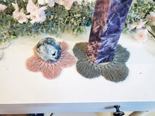 Load image into Gallery viewer, Macrame crystal sphere stand. Crystals not included. Crystal display. Springtime table decor.