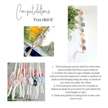 Load image into Gallery viewer, How to macrame wrap crystal charms PDF pattern. Step by step beginner tutorial.