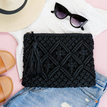 Load image into Gallery viewer, Macrame Tassel Clutch
