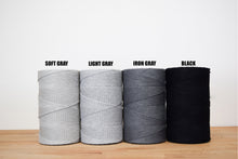 Load image into Gallery viewer, SOFT COTTON CORD ZERO WASTE 4 MM - 1 SINGLE STRAND - BLACK COLOR
