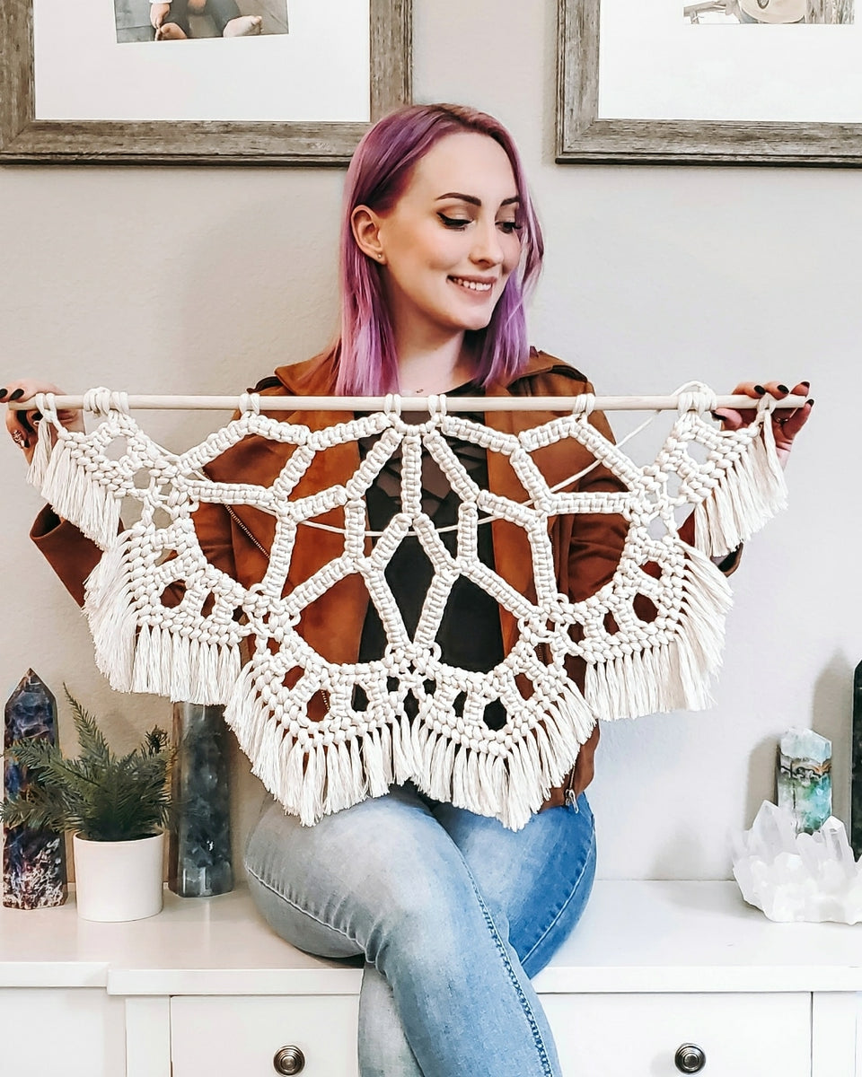 macrame, macrame patterns, macrame DIY kits, craft kits, macrame supplies, handmade macrame, eco-friendly handmade macrame, macrame supplies, Macrame wall hangings, handmade macrame products, PDF macrame patterns, home decor macrame, macrame online shop