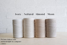 Load image into Gallery viewer, Soft Cotton Cord Zero Waste 4mm Single Strand - Natural Color
