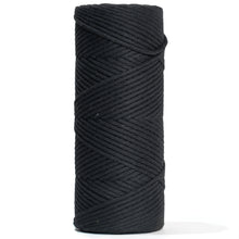 Load image into Gallery viewer, SOFT COTTON CORD ZERO WASTE 4 MM - 1 SINGLE STRAND - BLACK COLOR
