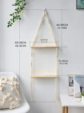 Load image into Gallery viewer, DecorBites™ Boho Macrame Wall Shelf for Home Decor

