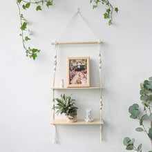 Load image into Gallery viewer, DecorBites™ Boho Macrame Wall Shelf for Home Decor
