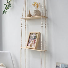 Load image into Gallery viewer, DecorBites™ Boho Macrame Wall Shelf for Home Decor
