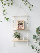 Load image into Gallery viewer, DecorBites™ Boho Macrame Wall Shelf for Home Decor
