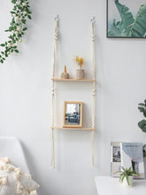 Load image into Gallery viewer, DecorBites™ Boho Macrame Wall Shelf for Home Decor
