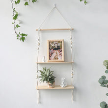 Load image into Gallery viewer, DecorBites™ Boho Macrame Wall Shelf for Home Decor
