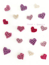 Load image into Gallery viewer, Macrame heart MAGNETS. Strong valentines day magnets. Handmade valentines gifts.
