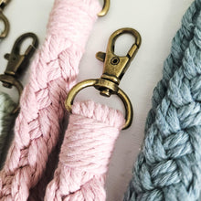 Load image into Gallery viewer, Macrame wristlet keychains. Boho accessories fo her
