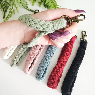 Macrame wristlet keychains. Boho accessories fo her