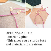 Load image into Gallery viewer, Macrame heart magnet DIY craft kit. Valentines day craft decor.
