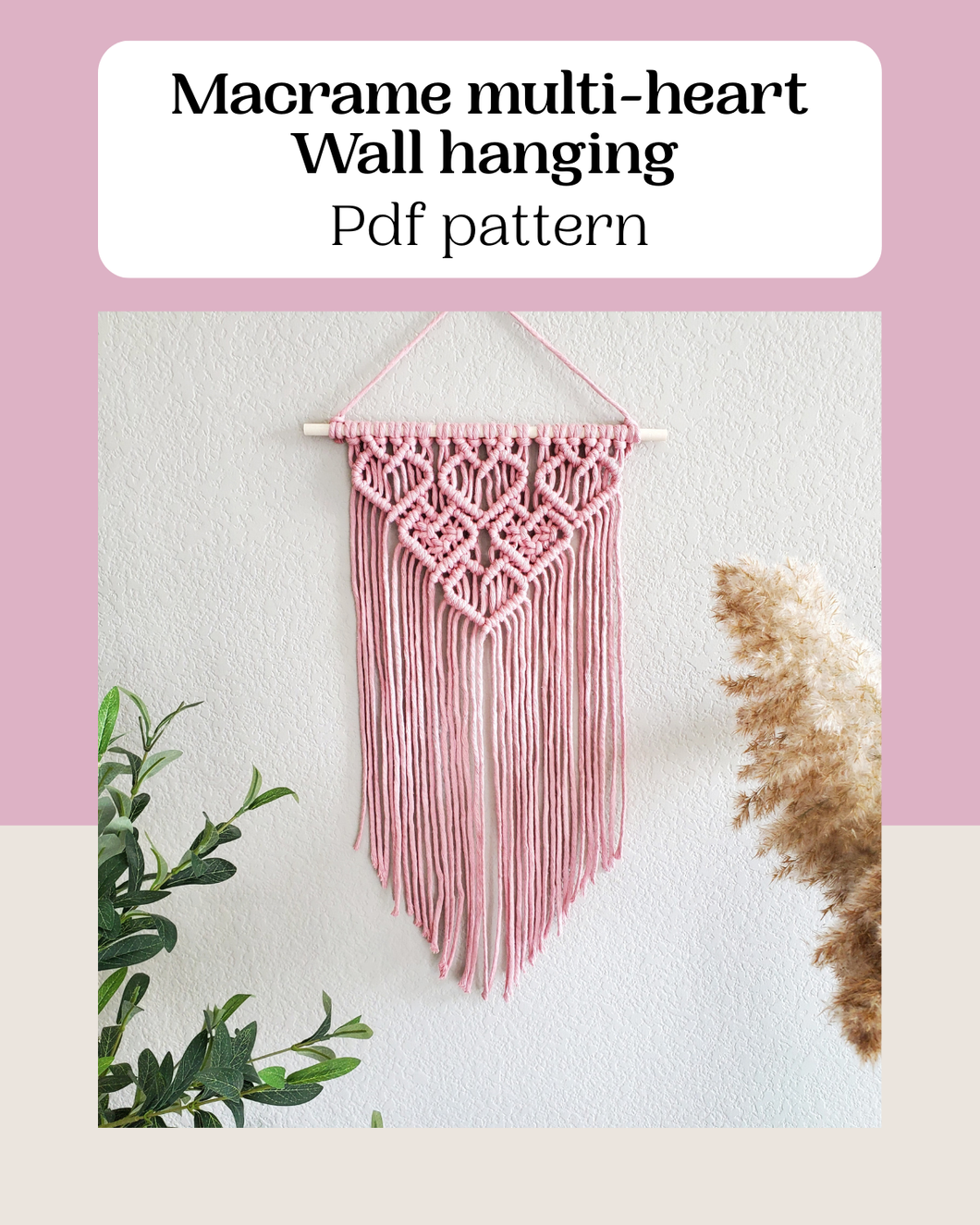 Macrame wall hanging pdf pattern 