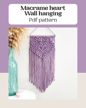 Load image into Gallery viewer, Macrame wall hanging pdf pattern &quot;sweetheart&quot;
