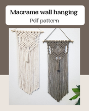Load image into Gallery viewer, Beginner macrame wall hanging pattern &#39;Luna&#39;. PDF pattern digital download.
