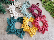 Load image into Gallery viewer, DIY macrame star Christmas ornament kit.
