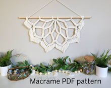 Load image into Gallery viewer, macrame lotus mandala pdf pattern. Digital download
