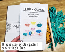 Load image into Gallery viewer, Beginner DIY Macrame craft kit. Macrame wall hanging kit, Craft kits for adults and kids. DIY boho wall decor. Macrame tutorial kit
