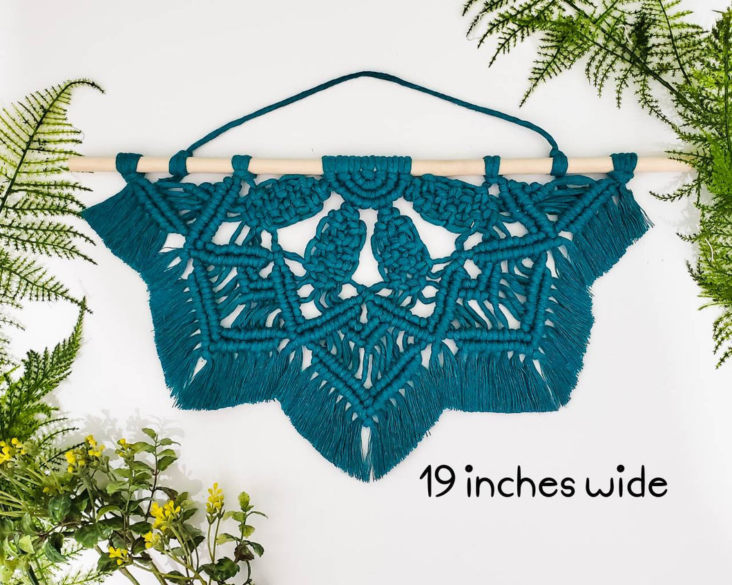 Macrame half mandala wall hanging. Handmade 100% cotton.