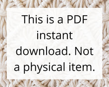 Load image into Gallery viewer, Beginner macrame wall hanging pattern &#39;Luna&#39;. PDF pattern digital download.
