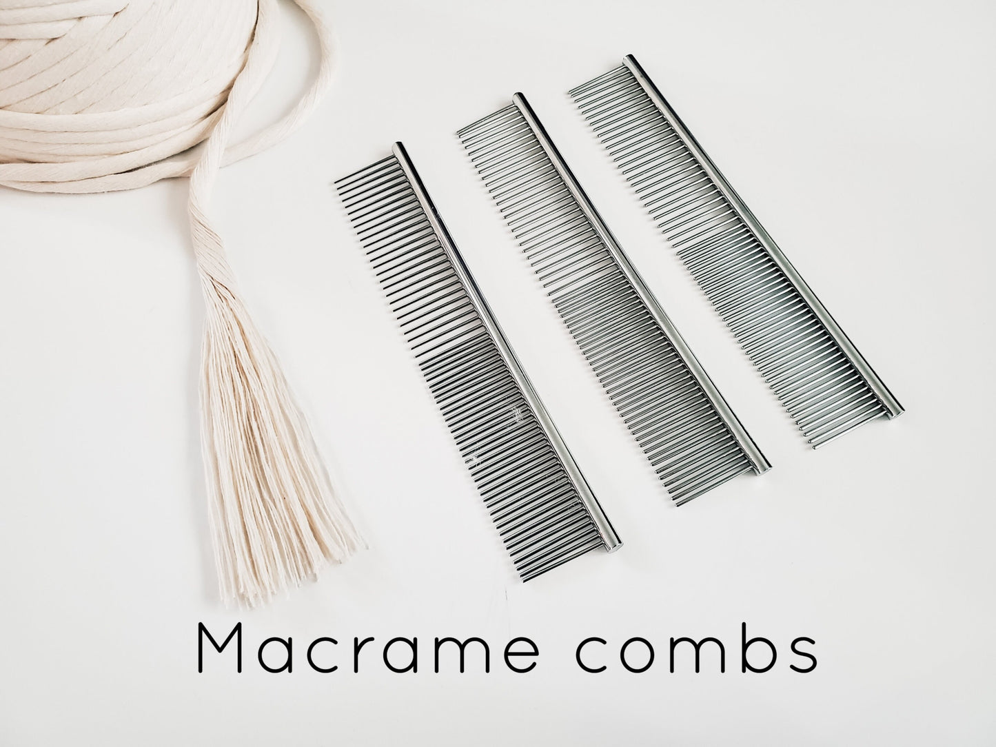 Stainless steel macrame combs. Duel sided fringe and tassels comb. durable macrame supplies.