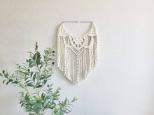 Load image into Gallery viewer, Macrame wall hanging. Boho style wall decor. Mandala wall art. Semi circle half mandala macrame. Bohemian home wall decor
