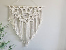 Load image into Gallery viewer, Large macrame wall hanging, mandala wall decor,  handmade home decor for her, boho bedroom art, boho living room decor. Mandala wall art
