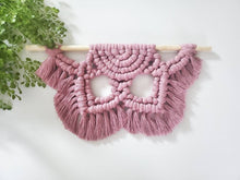 Load image into Gallery viewer, Macrame wall hanging. Macrame flower mandala. Boho nursery decor. Bohemian wall decor. Entryway wall hanging. Flower lovers gift. For her
