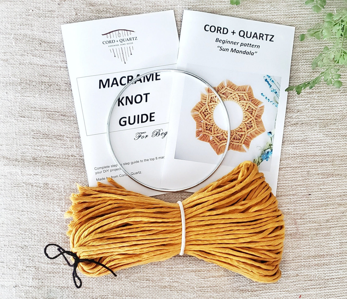 Beginner macrame wall hanging kit. Craft kits for adults and kids. Bohemian home and wall decor diy kit