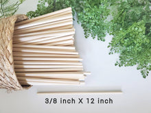 Load image into Gallery viewer, Macrame dowels. 12 inch wooden dowels for crafting and macrame
