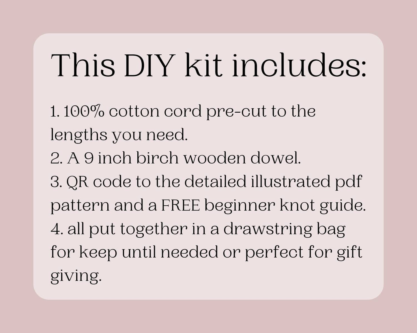Beginner macrame heart wall hanging kit. Craft kits for adults and kids. Valentines day craft kit. Bohemian home and wall decor diy kit