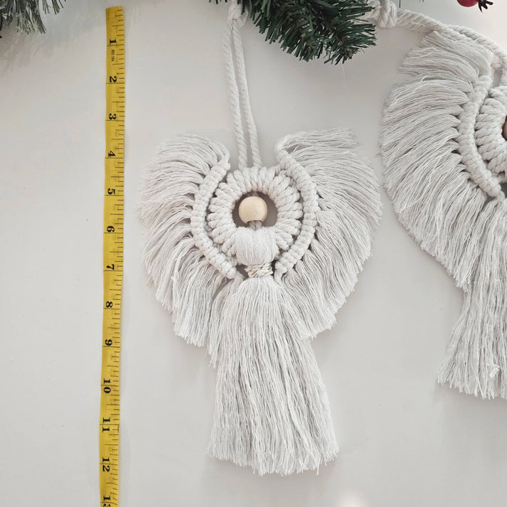 Macrame angels. Handmade macrame christmas decor. – Cord + Quartz