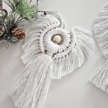 Load image into Gallery viewer, Macrame angels. Handmade macrame christmas decor.
