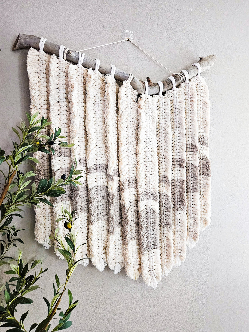 Largemacrame feather wall hanging. Unique one of a kind bohemian home decor. living room and bedroom wall art.